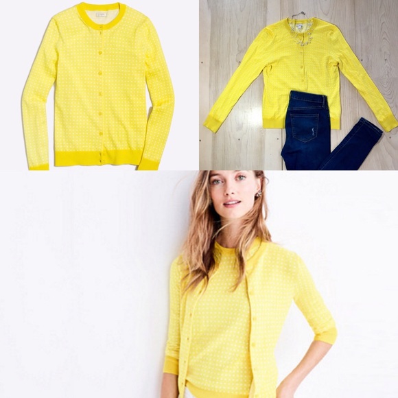 Hp J Crew Caryn Cardigan In Yellow With 